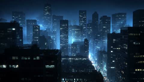 AI-generated cover: city skyline at dusk in indigo tones